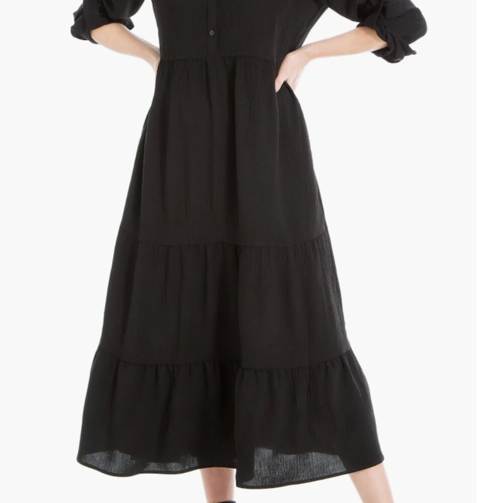 MAX STUDIO Long Tab Sleeve Shirtdress